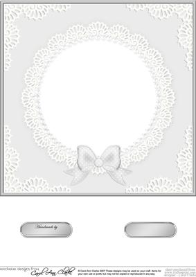 8 x 8 Pearls and Lace Card Front