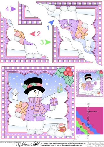 Christmas Snowman Rio Wavey Corner Stacker
