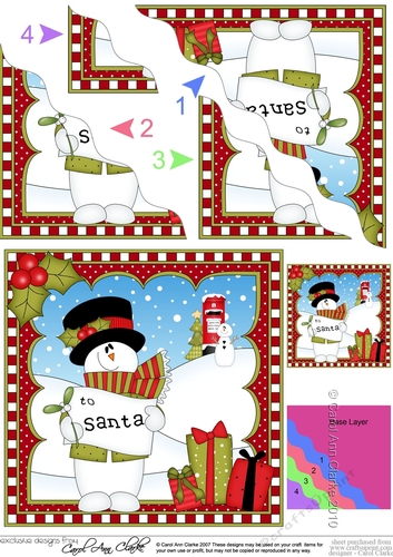 Christmas Snowman Rio Wavey Corner Stacker