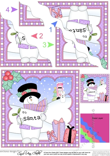 Christmas Snowman Rio Wavey Corner Stacker