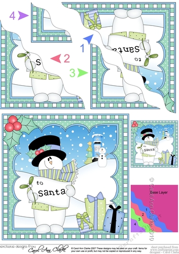 Christmas Snowman Rio Wavey Corner Stacker