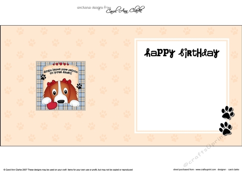 Square landscape insert - Dogs Leave Paw Prints - Springer Spaniel Dog Petra