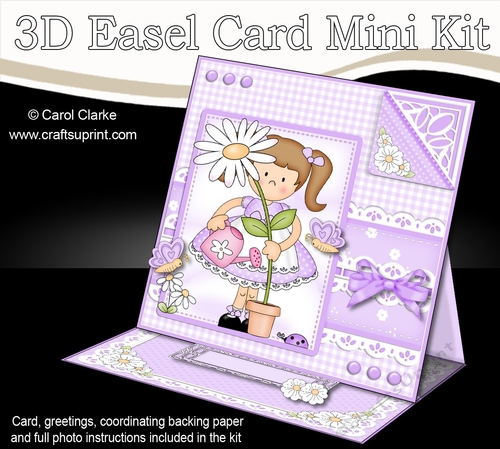 3D Easel Card Mini Kit - Pretty in Lilac - Cute Girlz