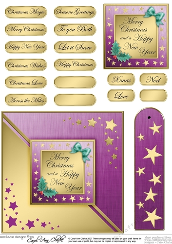 Elegant Christmas Greeting Quick Card with Greetings