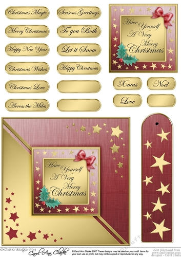 Elegant Christmas Greeting Quick Card with Greetings