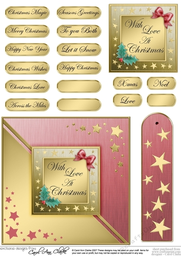 Elegant Christmas Greeting Quick Card with Greetings