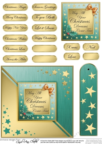 Elegant Christmas Greeting Quick Card with Greetings