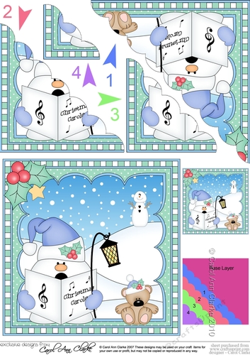 Christmas Snowball Sam Scalloped Corner Stacker