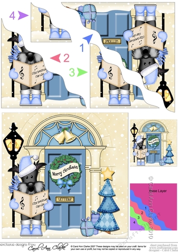 Scottie Dog is at the Door - Christmas Wavy Corner Side Stacker