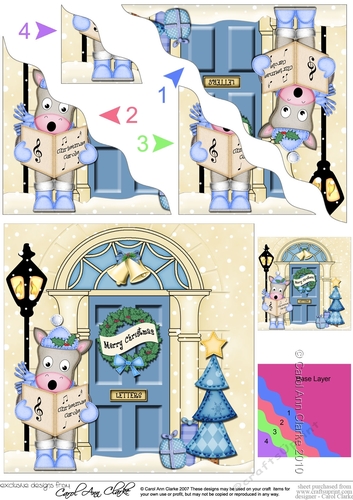 GiGi Horse is at the Door - Christmas Wavy Corner Side Stacker