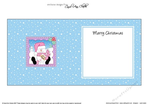 Christmas Snowman Oli square landscape insert
