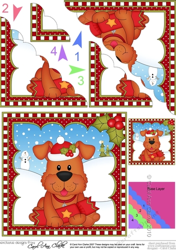 Christmas Scalloped Corner Stacker - Little Rusty Dog