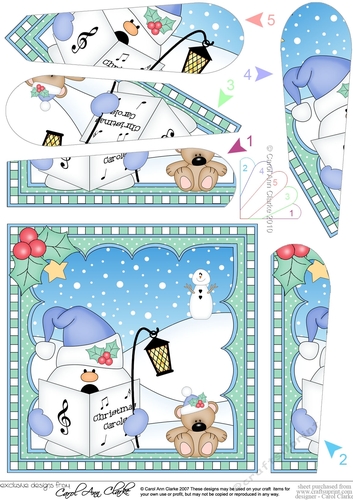 Christmas Snowball Sam Fan Pyramage Topper