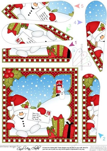 Christmas Snowball Sam Fan Pyramage Topper
