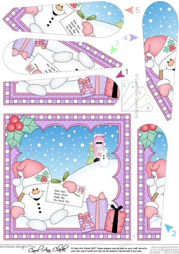 Christmas Snowball Sam Fan Pyramage Topper