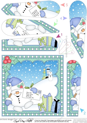 Christmas Snowball Sam Fan Pyramage Topper