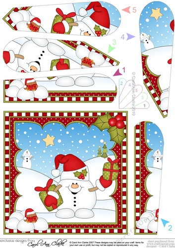 Christmas Snowball Sam Fan Pyramage Topper