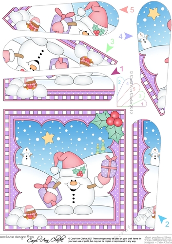 Christmas Snowball Sam Fan Pyramage Topper