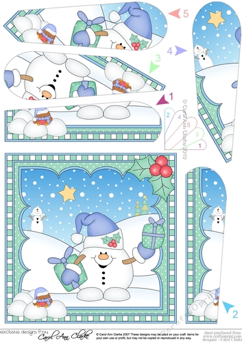 Christmas Snowball Sam Fan Pyramage Topper