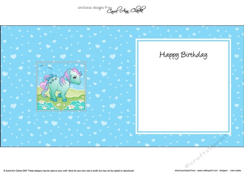 My Cute Little Pony square landscape insert