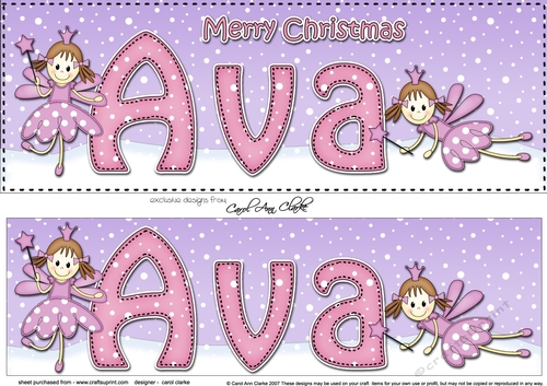 Large DL Merry Christmas AVA 3D decoupage