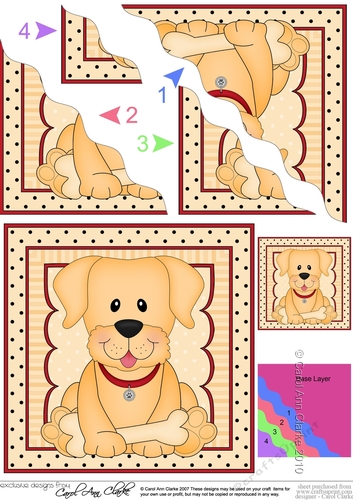 Wavey Corner Stacker - Cute Little Golden Labrador Dog