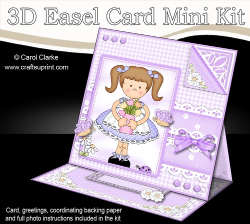 3D Easel Card Mini Kit - Pretty in Lilac - Cute Girlz
