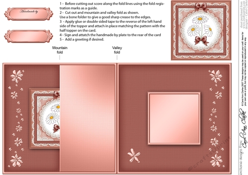Denim and Daisies No-hole Fold Back Card