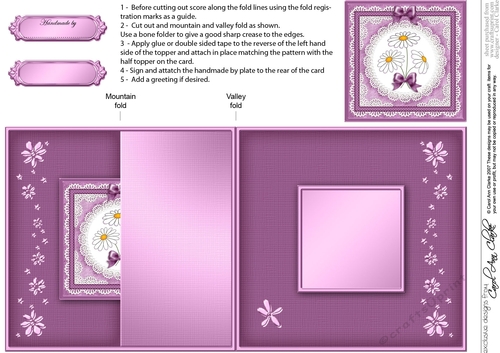 Denim and Daisies No-hole Fold Back Card