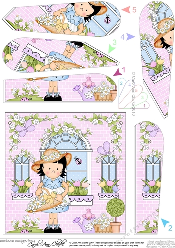 Rose Cottage Girlz Fan Pyramage Topper