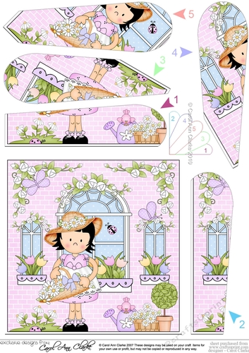 Rose Cottage Girlz Fan Pyramage Topper
