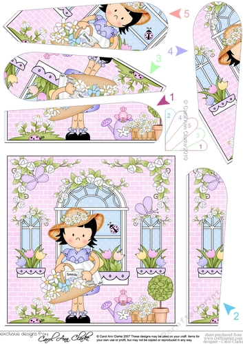 Rose Cottage Girlz Fan Pyramage Topper