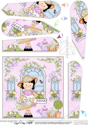 Rose Cottage Girlz Fan Pyramage Topper