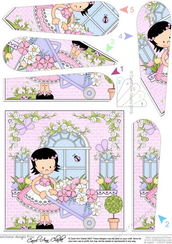 Rose Cottage Girlz Fan Pyramage Topper