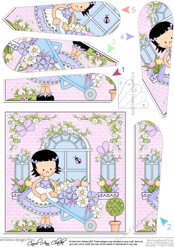 Rose Cottage Girlz Fan Pyramage Topper