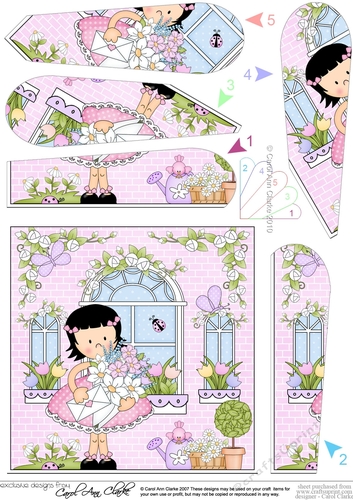 Rose Cottage Girlz Fan Pyramage Topper