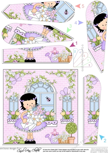 Rose Cottage Girlz Fan Pyramage Topper