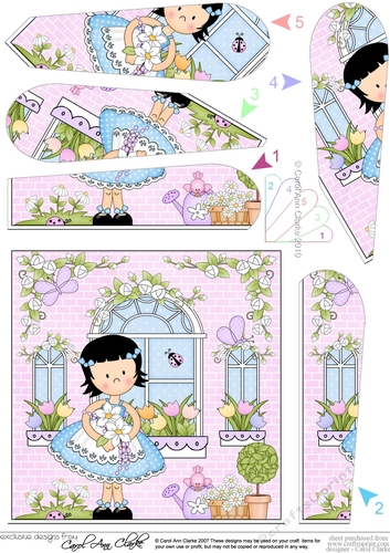 Rose Cottage Girlz Fan Pyramage Topper