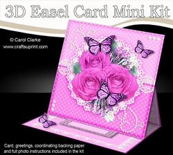 3D Easel Card Mini Kit - A Touch of Elegance - Flowers, Lace, Butterflies & Pearls
