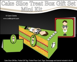 Rugby Boy - Cake Slice Treat Box Gift Set Mini Kit