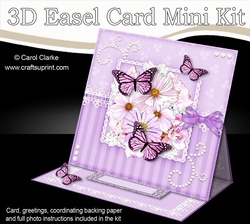 3D Easel Card Mini Kit - A Touch of Elegance - Flowers, Lace, Butterflies & Pearls