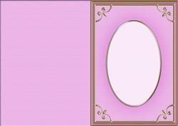 A5 'gold Metallic Frame' Card Front or Insert
