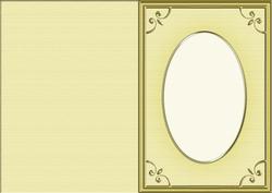 A5 'gold Metallic Frame' Card Front or Insert