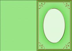 A5 'gold Metallic Frame' Card Front or Insert
