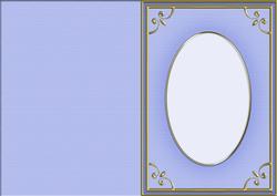A5 'gold Metallic Frame' Card Front or Insert