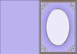 A5 'gold Metallic Frame' Card Front or Insert