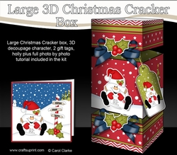 3D Large Christmas Cracker Box Mini Kit - Snowball Sam has a Letter for Santa