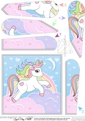 Cute Little Unicorn Fan Pyramage Topper