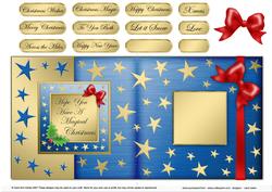 Elegant Christmas Greeting Fold Back Card