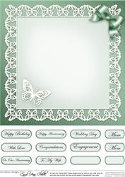 Apple Blossom Matching 8 x 8 Insert Panel and Greetings